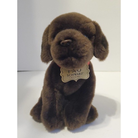 FAO Schwarz Adopt A Pet Toy Plush Chocolate Labrador Puppy - Picture 1 of 10